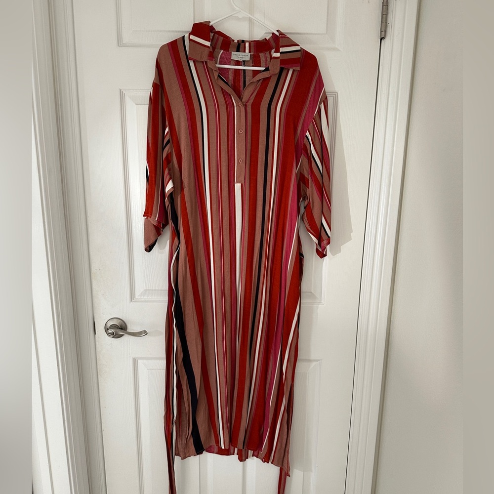 Dress Forum Nordstrom Striped midi Dress Sz L